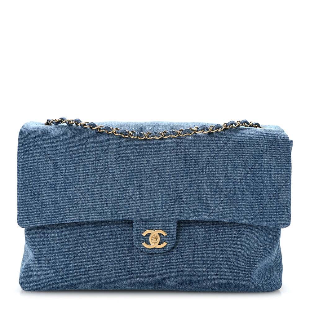 Chanel Denim Souplissimo Maxi Flap Blue #294960C13B